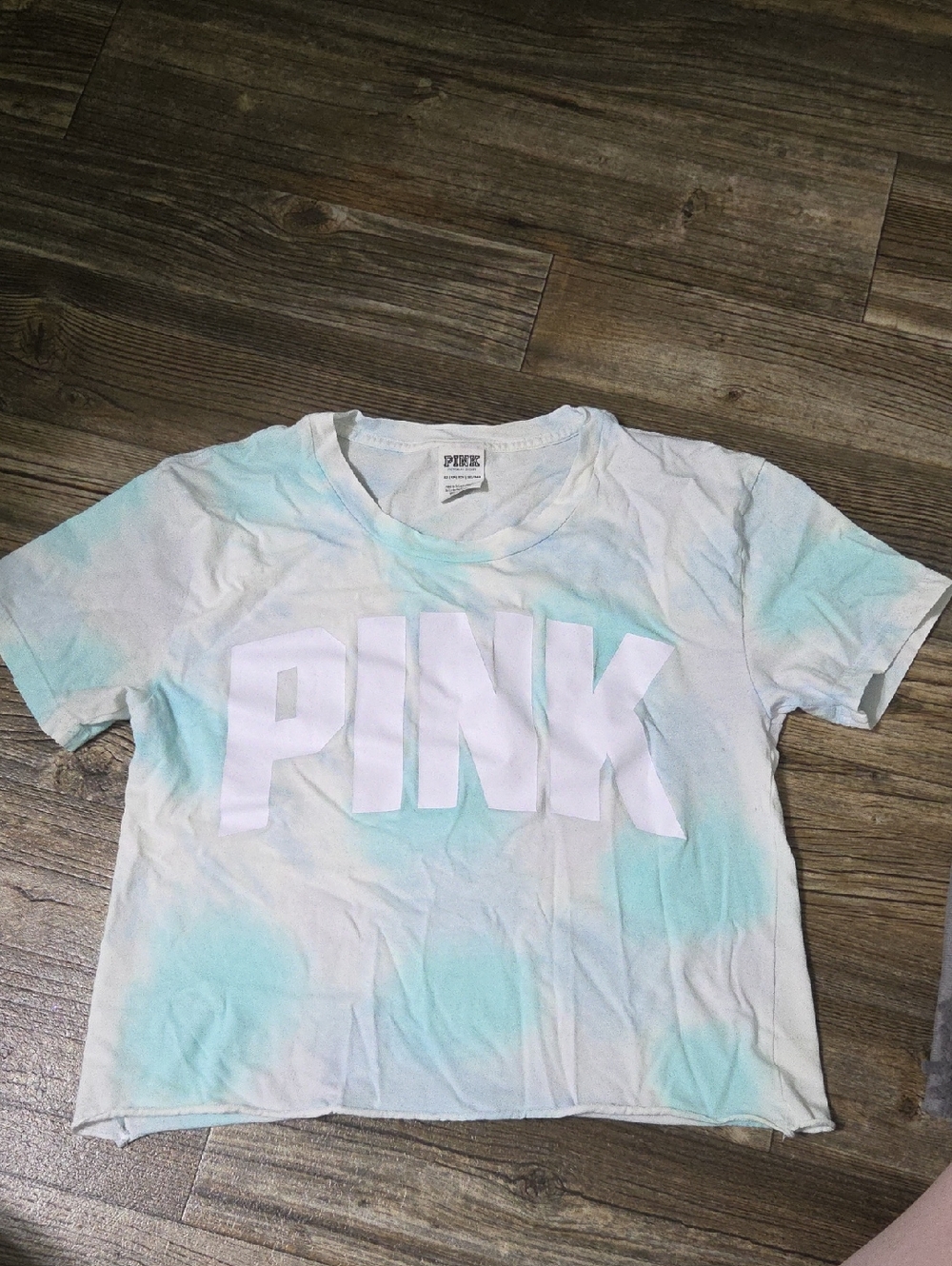 PINK Victoria's Secret Cropped Tee Tie-Dye
